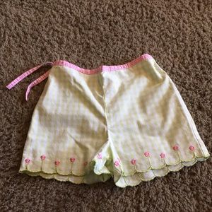 Vintage Gymboree Leapin Lilly Pad lime shorts Sz 6